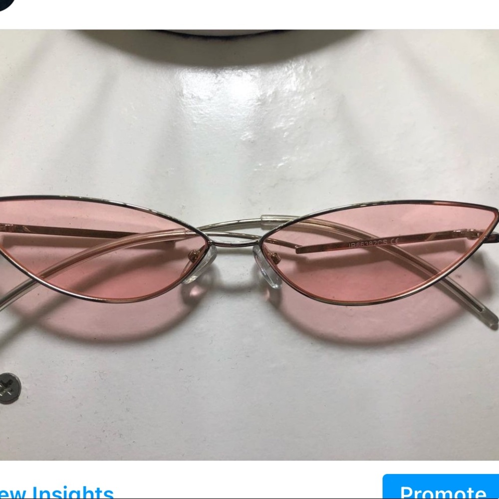 Pink Tinted Cat Eye Sunglasses